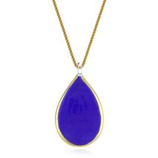 Yummi Glass 24k Gold Painted Murano Glass Lapis Color Large Pear 