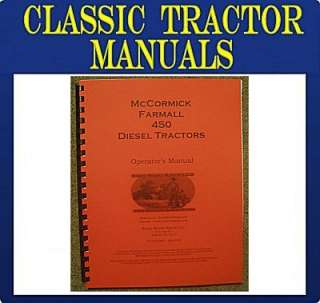 FARMALL 450 Diesel (McCormick) Operators Manual  