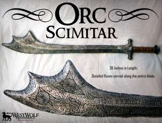 ORC SCIMITAR SWORD   sca/larp/medieval/cosplay/lotr/elf/elven blade 