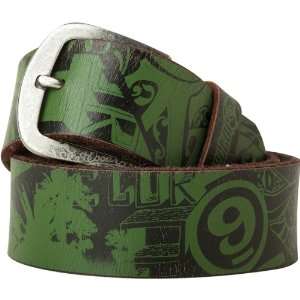  Sector 9 Patches Leather Mens Sportswear Belt   Black 