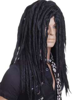 KW311 Black Spike Long Gothic Men Wigs for human hair  