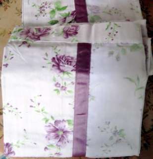 NIP Lavender FLORAL w ORGANZA & RIBBON Shower Curtain  