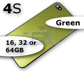 Green Metal Full Back Plate Battery Cover Housing For IPhone 4S 16GB 
