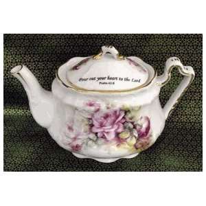  Pink Rose Spray Teapot   Pour out your Heart Health 