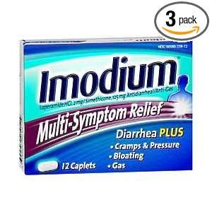  Imodium Multi Symptom Relief of Diarrhea, 12 Caplets Each 