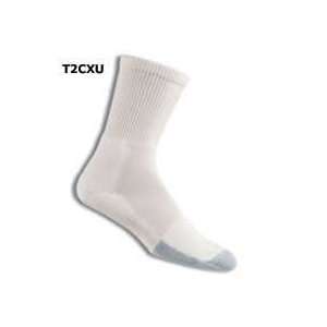 Thorlo T2CXU 13   Moderate Protection Mens/Womens Crew   White Socks 