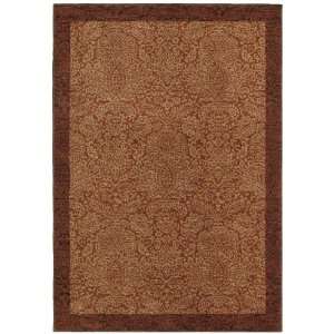 Tommy Bahama seaspray damask spice Rectangle 1.90 x 2.90 Area Rug