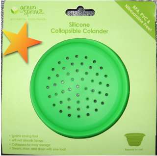NEW Collapsible Silicone Colander GREEN SPROUTS BB103  