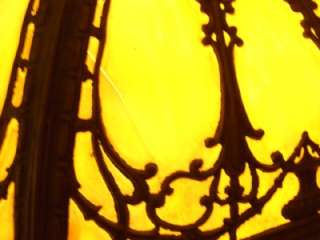Exquisite Slag Glass Filigree Table Lamp Hubbard Miller Handel TRUE 