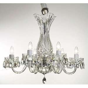  Waterford Crystal Blue Bell 6 Arm Chandelier