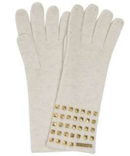   wool studded trim gloves  