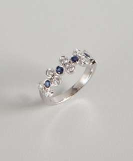 Armadani sapphire and diamond bezel set ring  