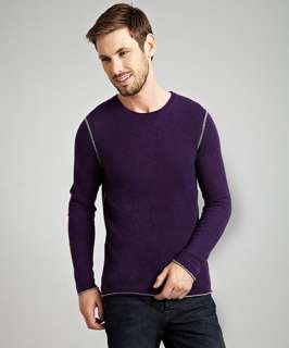 Autumn Cashmere royal cashmere contrast stitched crewneck sweater