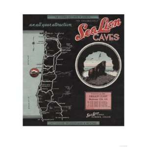  Sea Lion Caves, Florence, Oregon   US Hwy 101 Poster 