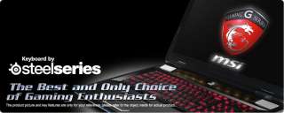 MSI GX780 i7 2630QM Laptop Nvidia GT 555 M 1 GB DDR5 816909070279 