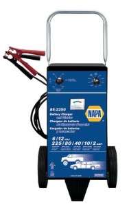 NEW 85 2250 NAPA Professional 6/12 Volt Standing Battery Charger and 