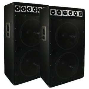  Dual 15 Pair Pro Audio Karaoke DJ Concert Stage Speakers 