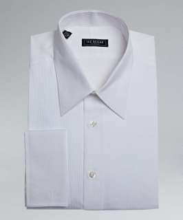 Ike Behar white cotton Athens point collar tuxedo shirt