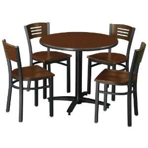  KFI 36 Round Table and Four Cafe Chairs