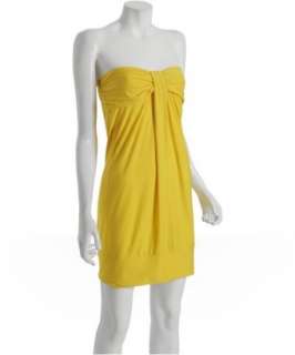 Bags lemon solid jersey strapless short dress   