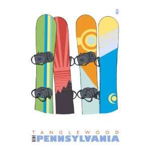  Tanglewood, Pennsylvania, Snowboards in the Snow Premium 