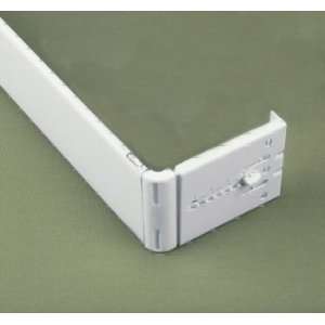  2 1/2inch Single Continental Curtain Rod   White