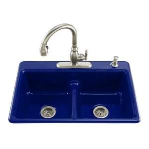 Kohler K 5838 4 30 Deerfield Smart Divide Self Rimming Kitchen Sink 