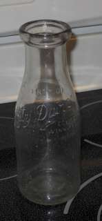 city dairy milk bottle embossed winnipeg manitoba old  