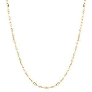   Italian Yellow Gold 1.00mm Mariner Link Chain Necklace, 18 Jewelry
