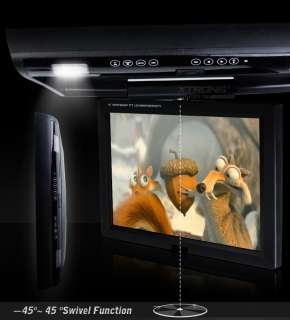 XTRONS CR1502 15 In Car Overhead Flip Down DVD Player  