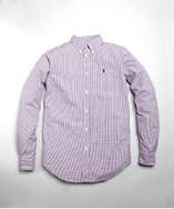 POLO Ralph Lauren KIDS purple check cotton button front shirt style 