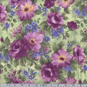  45 Wide Bouquet Impressions Wild Roses Spring Fabric By 