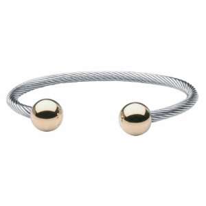   Steel Wire Two Tone Sabona Magnetic Bracelet