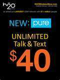Lot 100 h2o wireless unlimited pay go SIM cards +BONUS 66710640110 