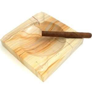  Solid Marble Cigar Ashtray, Square, Natural, C304