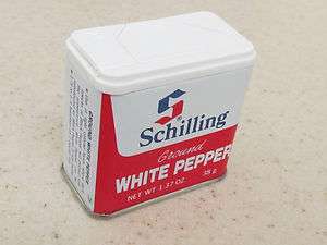   Schilling McCormick White Pepper Spice Metal Tin Canister Empty  