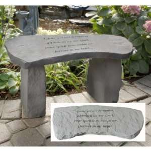   Yet Not Forgotten Cast Stone Memorial Garden Bench