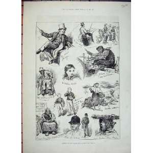  1881 Irish People Dublin Men Maid Women Trinity Porters 