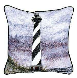 BRAND NEW Set of 2   Cape Hatteras Lighthouse Tapestry Throw Pillows