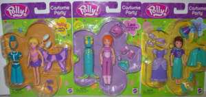 Polly Pocket Set/3 Costume Dolls Polly Lila Lea 2003  