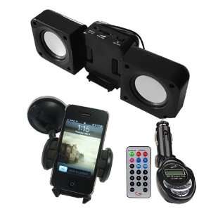    Car Holder+Black Speaker Fold up Docking Station For Sandisk Sansa