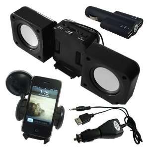    Car Holder+Black Speaker Fold up Docking Station For Sandisk Sansa