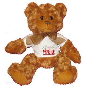   handle with care Plush Teddy Bear with WHITE T Shirt Toys & Games