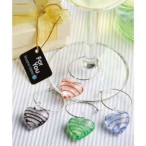 Murano Glass Collection wine glass charms  Kitchen 