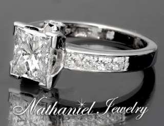21 Ct Princess Cut Diamond Split Shank Engagement Ring Solid Gold 