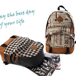 MAREART★Backpack★Bookbag★School bag★Newspaper★Campus bag 