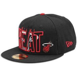  New Era Miami Heat Black Inner Block 59FIFTY Fitted Hat 