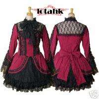 L051 Gothic Lolita Punk DRESS Custom made SIZE M  