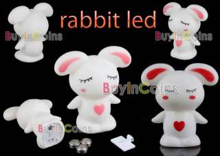 Lovely Cute Rabbit Color Changing LED Night Light Lamp  