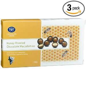 Chocolate Grove Honey Roasted Chocolate Macadamias, 3.5 Ounce Boxes 
